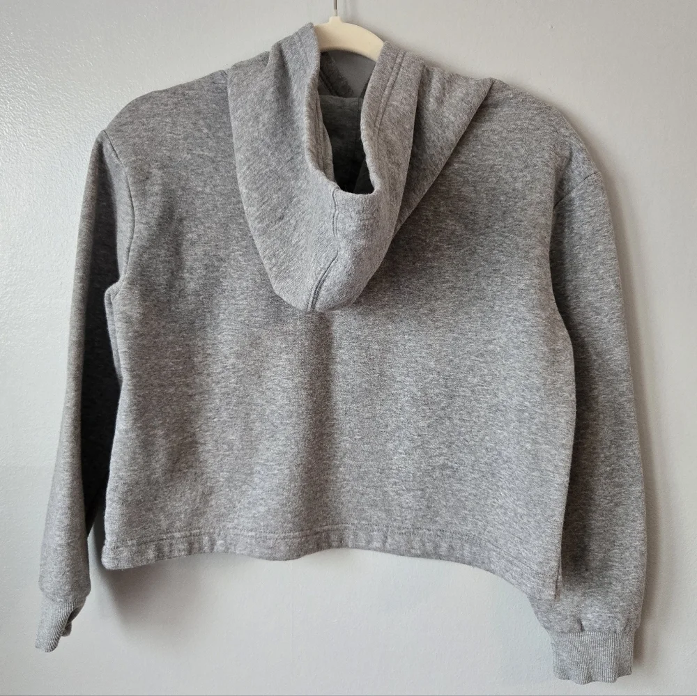 Converse Girls Bundle: 2 Gray Cropped Hoodies Size Large 12-13 Rainbow & Pastel